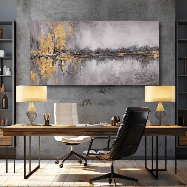 Canvas Wall Art Modern Home Decor Wall Abstract Gold Wall Pictures Posters & Prints Home Decorations for Living Room Bedroom Office 30"x60" - Image 4