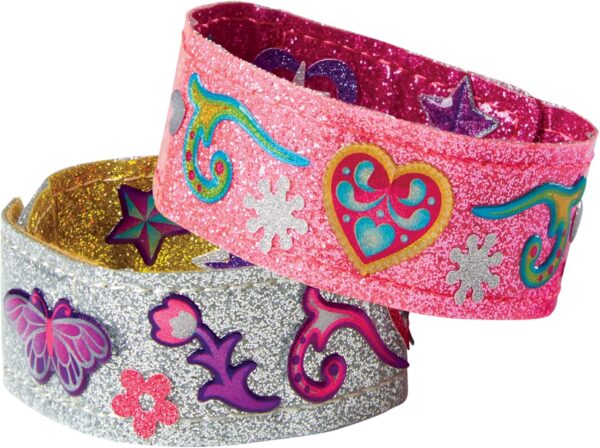 Melissa & Doug Design-Your-Own Bracelets With 100+ Sparkle Gem and Glitter Stickers - Kids Snap Bracelets, Jewelry Crafts For Kids Ages 4+ - Image 6