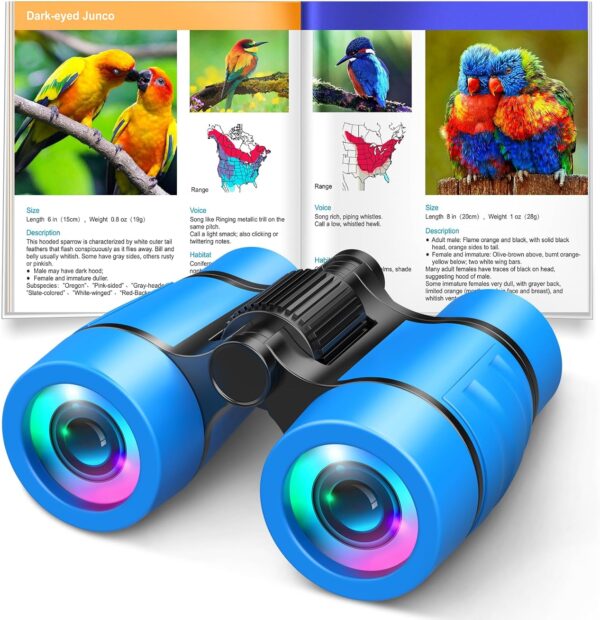 Toys for 3-7 Year Old Boys: LET'S GO! Binoculars for Kids with Bird Watching Manual Halloween Birthday Gifts for 4 5 6 7 8 Year Old Boy Girls Outdoor Toy for Kid Ages 5-7 Toddler Camping Telescope