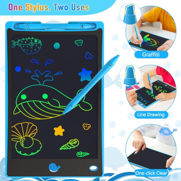 Hockvill LCD Writing Tablet for Kids 8.8 Inch, Toys for Girls Boys Drawing Pad for 3 4 5 6 7 8 Year Old Kid, Toddler Magnetic Doodle Board Travel Essentials Christmas Birthday Gift for Children (Blue) - Image 4