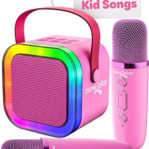 Move2Play Mini Karaoke Machine for Kids | Includes 20+ Kids Songs | Connect with Bluetooth | Kids Toy | Birthday Gift for 3, 4, 5, 6, 7, 8+ Year Old Girls and Boys
