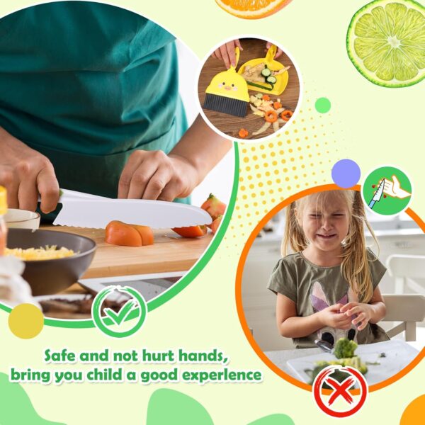14 PC Safe Knife Kid Toddler Kitchen Set for Real Cooking, Toddler Montessori Kitchen Tool Toy for Lillte Girl Boy Age 3-10, Gifts for 3 4 5 6 7 8 9 10 Year Old Girl Boy Birthday Christmas - Image 2
