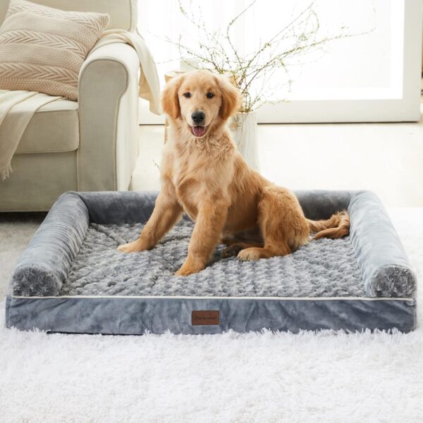 BFPETHOME Dog Beds for Large Dogs, Orthopedic Dog Bed for Medium Large Dogs,Big Waterproof Couch Dog Pet Bed with Removable Washable Cover - Image 8