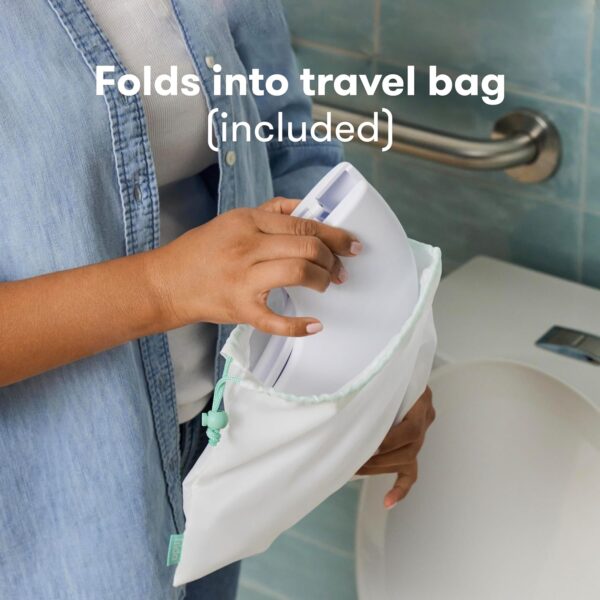 Frida Baby Fold-and-Go Potty Seat for Toilet | Foldable Travel Potty Seat for Toddler, Fits Round & Oval Toilets, Non-Slip Base, Handles, Includes Free Travel Bag - Image 6