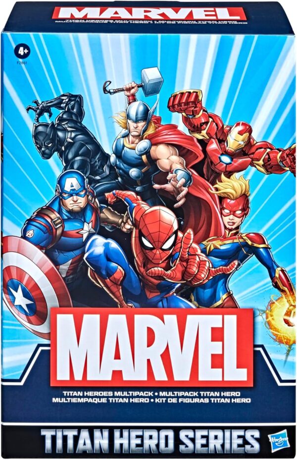 Marvel Titan Hero Series Action Figure Multipack, 6 Action Figures, 12-Inch Toys, Inspired By Marvel Comics, For Kids Ages 4 And Up (Amazon Exclusive) - Image 6