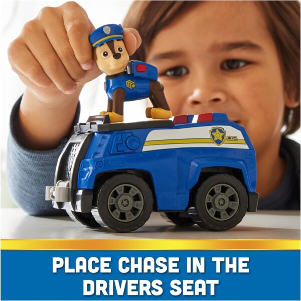 Paw Patrol, Chase’s Patrol Cruiser, Toy Car with Collectible Action Figure, Sustainably Minded Kids Toys for Boys & Girls Ages 3 and Up - Image 4