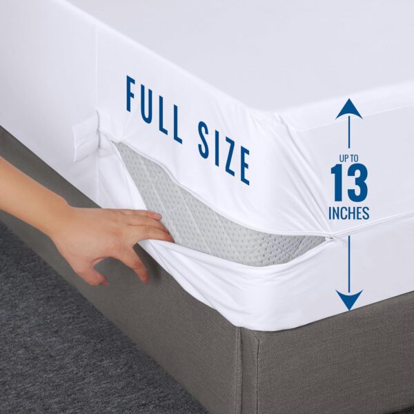 Utopia Bedding Zippered Mattress Encasement Full - 100% Waterproof and Bed Bug Proof Mattress Protector - Absorbent, Six-Sided Mattress Cover - Image 3