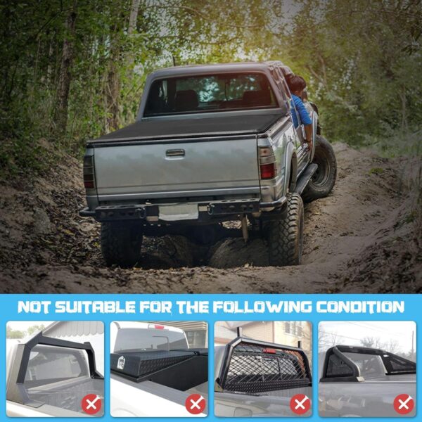 Truck Bed Tonneau Cover Compatible with Ford F150 F-150 2015 2016 2017 2018 2019 2020 2021 2022 2023 2024 6.5 ft Standard Box, Soft Folding(Quad Fold) Style - Image 7