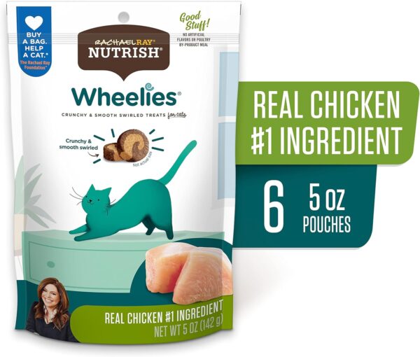Rachael Ray Nutrish Wheelies Cat Treats, Chicken, 5 Ounces (Pack of 6) - Image 3
