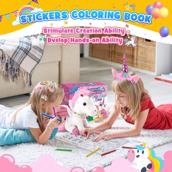 Unicorns Gifts for Girls Age 3-8,Unicorn Toys for 3 4 5 6 7 8 Year Old Girls,Unicorn Stuffed Animals Kids Toys for Girls Age 3-8 Year Old,Soft Plush Girl Toys Set,Idea Girl Gifts for Birthday Xmas - Image 5