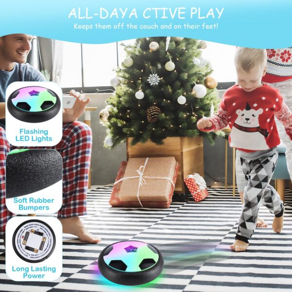 【2 Pack Hover Soccer Ball Indoor Toy for3 4 5 6 7 8 9 10 11 12 Year-Old Boys - Gift for Boys Aged3-12 for Kids Toy - Toys for Boys - Image 2