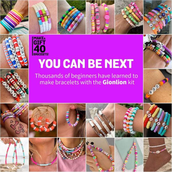 Gionlion Friendship Bracelet Kit Concert Bracelets Merch, 5200 Pcs Clay Beads Bracelet Making Kit for Beginner, DIY Arts and Crafts Teen Girl Gifts Toys for Ages 6-13 - Image 2