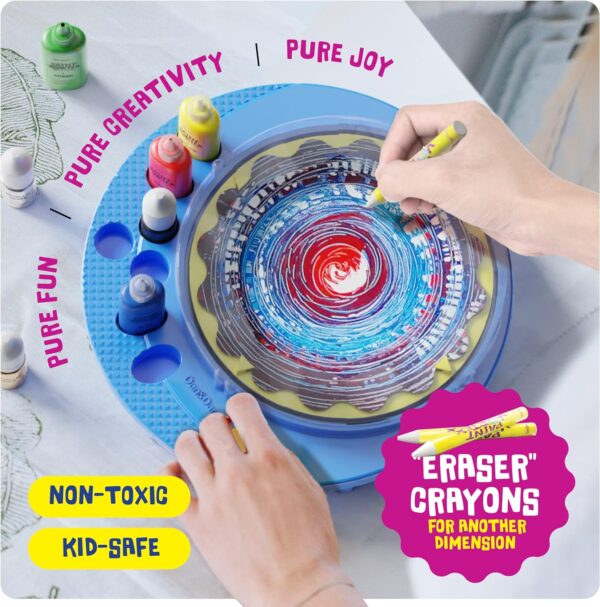 Paint Spin Art Machine Kit for Kids - Arts & Crafts for Boys & Girls Ages - Easter Art Craft Set Gifts for 6-9 Year Old Boy, Girl- Cool Painting Spinner Toys Kits Sets - Birthday Gift Ideas 6 7 8 9 - Image 3