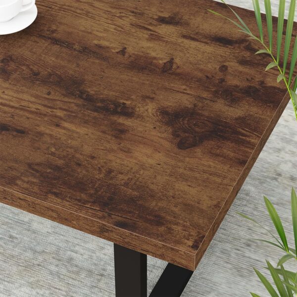 IBF Rustic Coffee Table, Industrial Simple Wooden Living Room Table, Modern Minimalist Farmhouse Rectangle Center Table, Wood and Metal Vintage Tea Coffee Table for Home Bedroom, Rustic Brown, 39 Inch - Image 3
