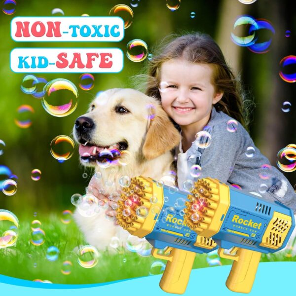 Toys for 3-8 Year Old Boys Girls: 2 Pack Bubble Machine for Kids with Bubble Solution, Gifts for 3 4 5 6 7 8 Years Old Boy Birthday Toy for Kid Toddlers Ages 4-6 Outdoor Wedding Bubbles Wands - Image 6