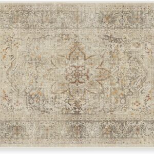 RUGGABLE Sarrah Washable Rug - Perfect Vintage Area Rug for Living Room Bedroom Kitchen - Pet & Child Friendly - Stain & Water Resistant - Hazel 2'x3' (Standard Pad)