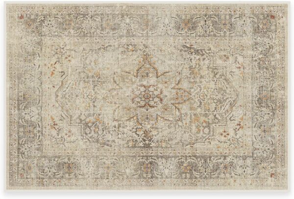 RUGGABLE Sarrah Washable Rug - Perfect Vintage Area Rug for Living Room Bedroom Kitchen - Pet & Child Friendly - Stain & Water Resistant - Hazel 2'x3' (Standard Pad)