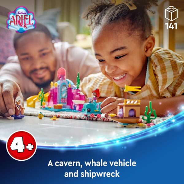 LEGO Disney Princess Ariel’s Crystal Cavern, Buildable Disney Toy Playset for Kids, Ariel Princess Mermaid Mini Doll and Fish Figure, Treasure Chest, Gift for Girls and Boys Ages 4 and Up, 43254 - Image 3