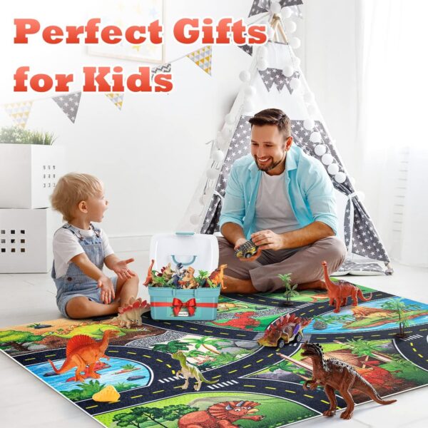Dinosaur Toys for 3 4 5 Year Old Boys Gifts, Dinosaurs Toys for Kids 3-5-7, Dino Figures Activity Play Mat Christmas Birthday Gifts for Girls Toddler Toys Age 2-4 - Image 2
