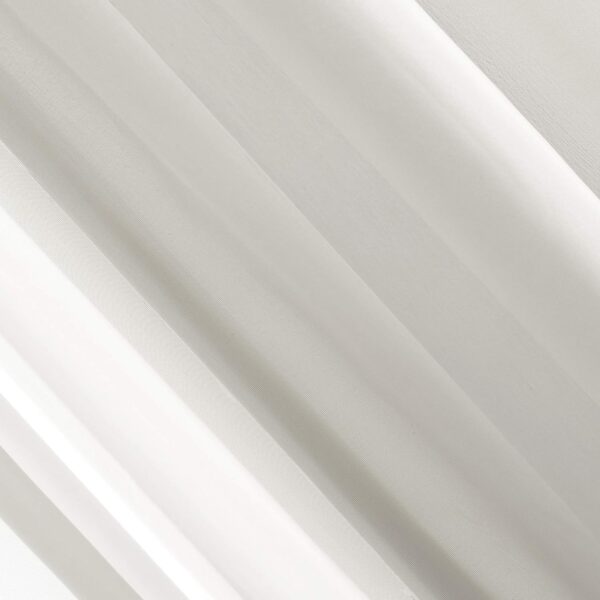 No. 918 Emily Sheer Voile Rod Pocket Door Sidelight Curtain Panel, 28" x 72", Eggshell - Image 5
