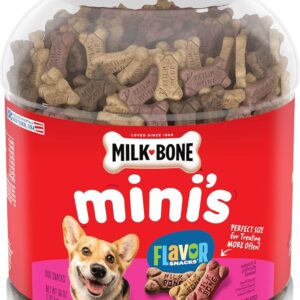 Milk-Bone Mini's Flavor Snacks Dog Treats, 36 Ounce Crunchy Texture Helps Reduce Tartar