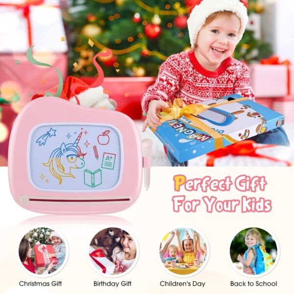 Smasiagon Magnetic Drawing Board for Kids - Toddler Toys for Age 1-2 Boys Girls - Educational Learning Toys for 1 2 3 Year Old Baby Birthday Gifts（Pink) - Image 5