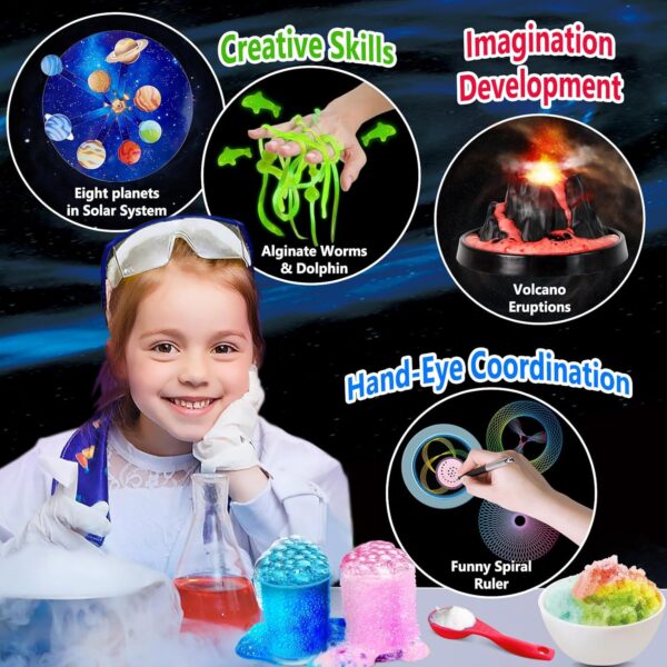 UNGLINGA 250+ Science Experiments Kits for Kids, Boys Girls Toys Birthday Gifts Ideas, Chemistry Set, STEM Activities Educational Project, Volcano and More Scientist Kit - Image 3