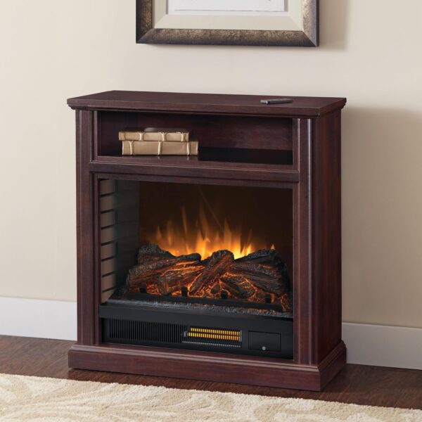Pleasant Hearth 25-720-15 Electric Fireplace, Cherry - Image 4