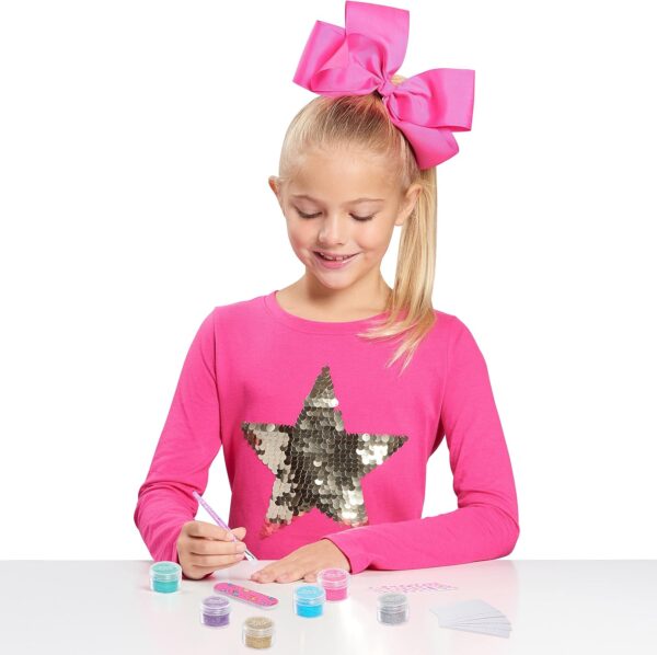 JoJo Siwa Razzle Dazzle Nail Art Decorating Kit, Kids Manicure Set with Adhesive Tabs, Brush, Stickers, Nail File and Glitter, Kids Toys for Ages 6 Up by Just Play - Image 2
