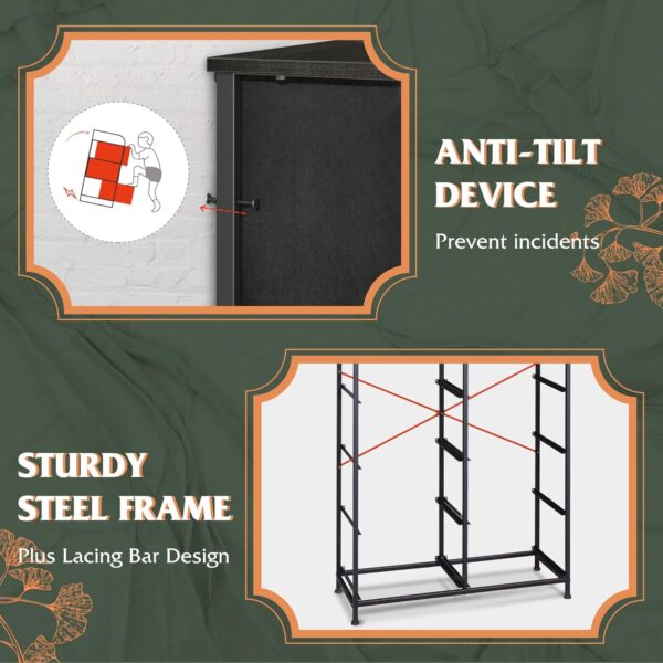 WLIVE Tall Dresser for Bedroom with 10 Drawers, Chest of Drawers, Dressers Bedroom Furniture, Storage Organizer Unit with Fabric Bins for Closet, Hallway, Living Room, Charcoal Black Wood Grain Print - Image 7