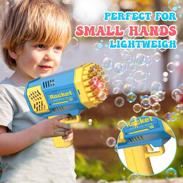 Toys for 3-8 Year Old Boys Girls: 2 Pack Bubble Machine for Kids with Bubble Solution, Gifts for 3 4 5 6 7 8 Years Old Boy Birthday Toy for Kid Toddlers Ages 4-6 Outdoor Wedding Bubbles Wands - Image 4