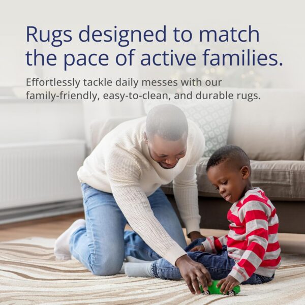 Abani Regal Beige Brown Swirl Lines Area Rug 8' x 10' for Living Room, Bedroom - Abstract Design - Durable & Easy to Clean - Image 5