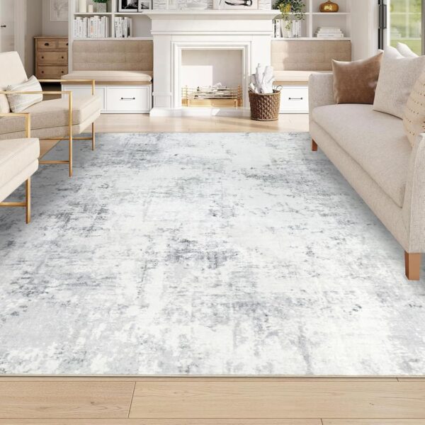 Homcomoda Large Rugs for Living Room Washable Bedroom Rug 8x10 Under Bed Non Slip Soft Abstract Carpet for Bedroom Dining Room Kids Room Classroom