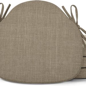 Shinnwa Dining Chair Cushions Set of 4 Windsor Chair Pads for Dining Room High-Resilience Foam Seat Cushions for Kitchen Chairs with Ties & Textured Cover, 4 Pack, 16.5 x 15.5 x 2 Inches