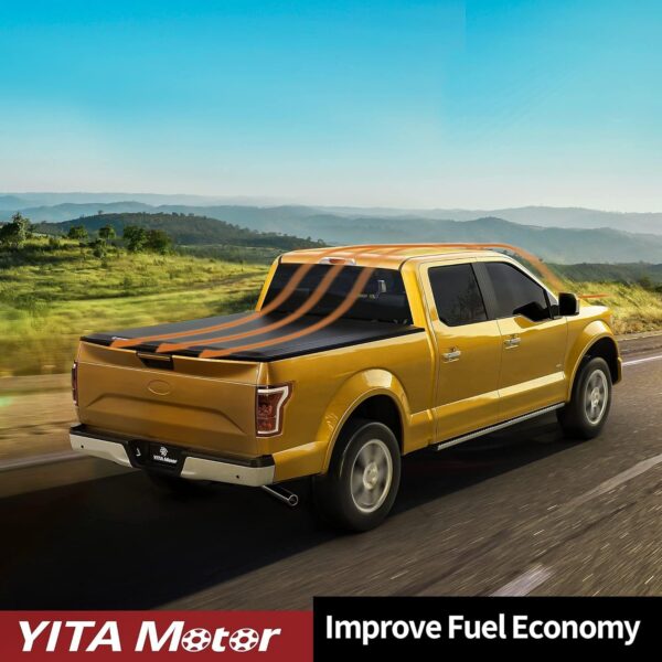 YITAMOTOR Soft Roll Up Truck Bed Tonneau Cover Compatible with 2015-2024 Chevy Colorado/GMC Canyon, Fleetside 5.2 ft Bed - Image 6