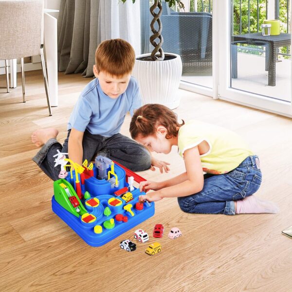 YEZI Car Adventure Toys, City Rescue Preschool Educational Toy Vehicle, Parent-Child Interactive Racing Kids Toy, Puzzle Car Race Tracks Parking Playsets for 3 4 5 6 7 8 Year Old Toddlers Boys Girls - Image 5