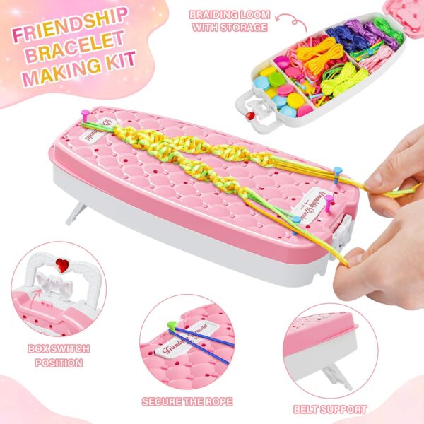 Dpai Friendship Bracelet Making Kit for Girls,DIY Arts and Crafts Toys,Jewelry String Maker Kit,The Best Birthday Gifts Ideas for Girls 6 7 8 9 10 11 12+ Years Old（Pink） - Image 3