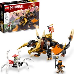 LEGO NINJAGO Cole’s Earth Dragon EVO 71782, Upgradable Action Toy Figure for Boys and Girls with Battle Scorpion Creature and 2 Minifigures, 2023 Playset