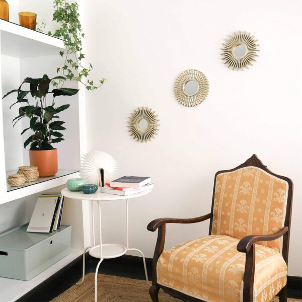 BONNYCO Gold Mirrors for Wall Pack of 3 Wall Mirrors for Room Decor & Home Decor | Champagne Gold Round Mirrors for Wall Decor | Circle Mirrors Modern Gifts for Women & Moms | Decorative Mirrors - Image 6
