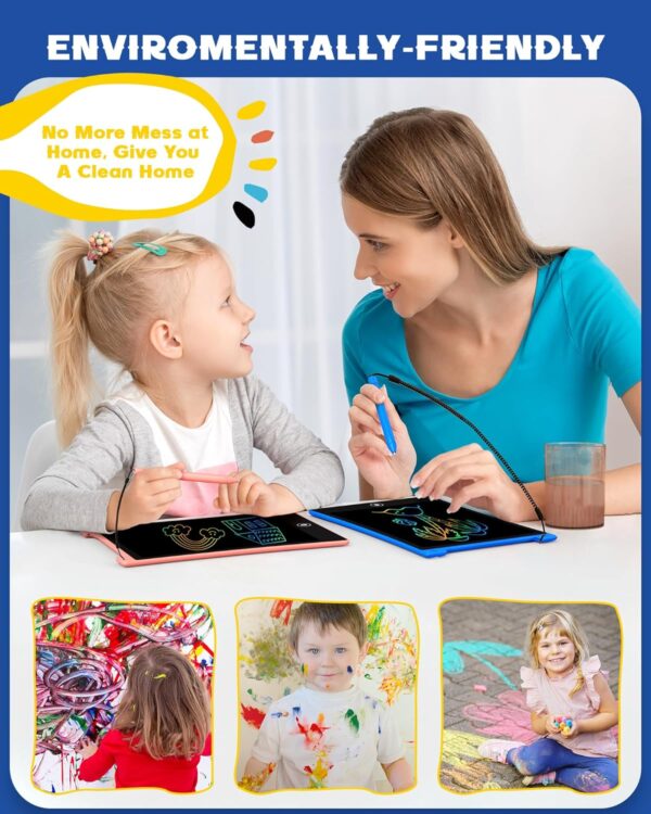 bravokids 2 Pack LCD Writing Tablet with Stylus, 8.5 inch Colorful Doodle Board Drawing Pad for Kids, Travel Games Activity Learning Toys, Birthday Gift for Age 3 4 5 6 7 8 Year Old Boys Girls - Image 6