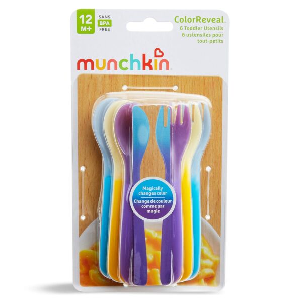 Munchkin® ColorReveal™ Color Changing Toddler Forks and Spoons, 6 Pack - Image 6
