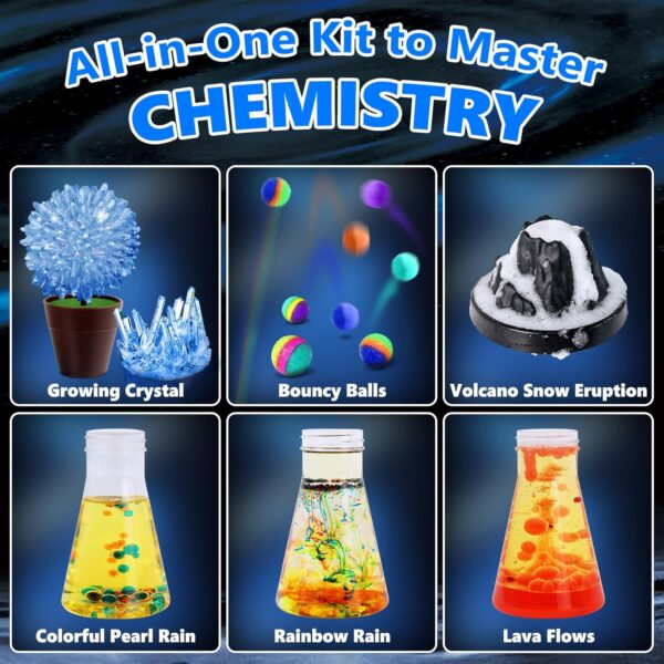 UNGLINGA 250+ Science Experiments Kits for Kids, Boys Girls Toys Birthday Gifts Ideas, Chemistry Set, STEM Activities Educational Project, Volcano and More Scientist Kit - Image 4