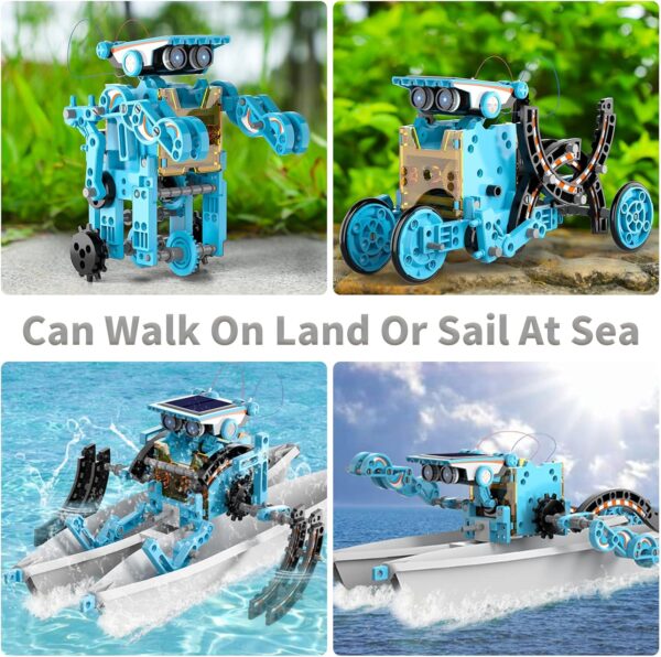 Lucky Doug 12-in-1 STEM Solar Robot Kit Toys Gifts for Kids 8 9 10 11 12 13 Years Old, Educational Building Science Experiment Set Birthday for Kids Boys Girls - Image 4