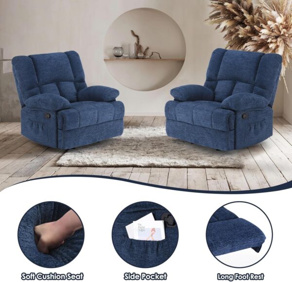 Oversized Rocking Rocker Recliner Chair for Living Room Adults - Image 5