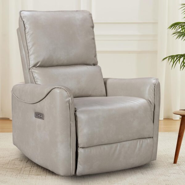 Rocker Recliner Chair, Swivel Recliner Chairs for Adults, Adjustable Glider Reclining Chair for Living Room, Bedroom, Office, No-Tool Assembly Multi-Functional Living Room Chairs, Black