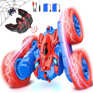 Spider RC Cars Toys for Boys Ages 3-8 Kids Remote Control Stunt Car Toy for 4 5 6 7 8 9 10 Year Old Boy Girl Christmas Birthday Gifts 360° Flip 4WD Car for Boys Age 4-6 5-7 Toddler Gift