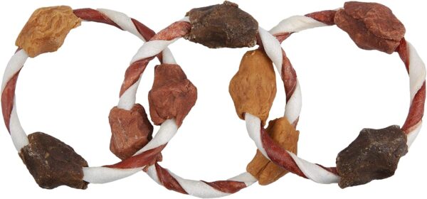 Good ’n’ Fun Triple Flavor Play-Tug-Chew Rings 4 Count, Snack For All Dogs - Image 3