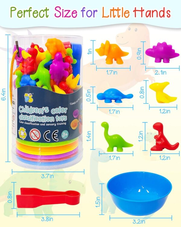 Yetonamr Counting Dinosaurs Montessori Toys for 3 4 5 Years Old Boys Girls, Toddler Preschool Learning Activities Toys for Kids Ages 2-4, 3-5, 4-8, Birthday Gifts Sensory Toys - Image 6