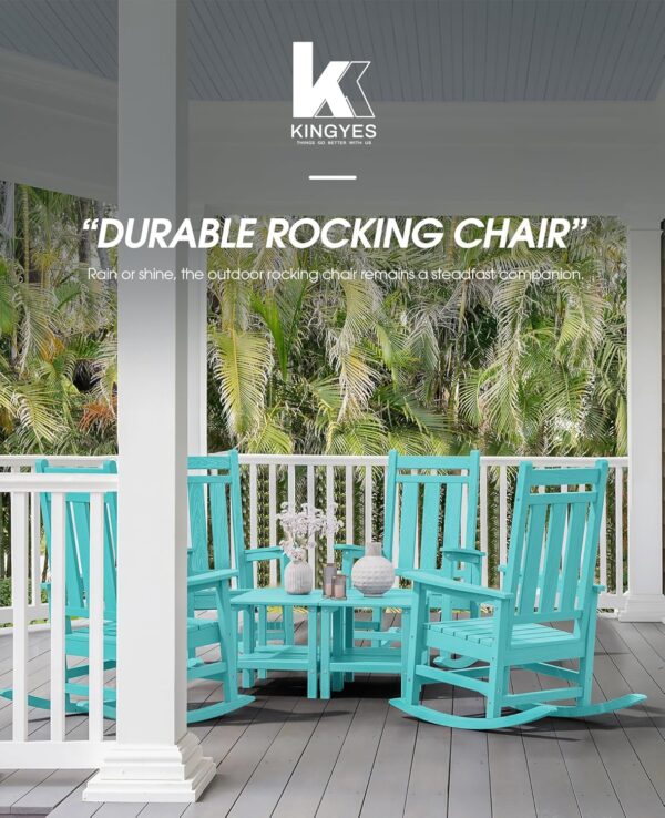 KINGYES Outdoor Patio Rocking Chair, Aruba - Image 5
