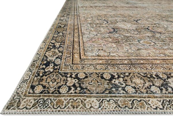 Loloi LAYLA Collection, LAY-03, Olive / Charcoal, 9'-0" x 12'-0", .13" Thick, Area Rug, Soft, Durable, Vintage Inspired, Distressed, Low Pile, Non-Shedding, Easy Clean, Printed, Living Room Rug - Image 7